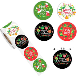 100-500PCS Merry Christmas Santa Claus Sticker Decor DIY Wrapping Gift Decoration Xmas Kids Thank You Seal Label 1inch (Online Order Only)