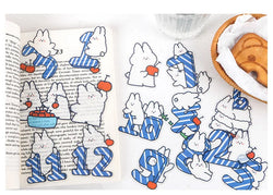 15Pcs/lot Cute Rabbit Bear Stickers PET Scrapbooking Stickers Decorative Ablum Diary For Children Stationery (ONLINE ORDER ONLY)