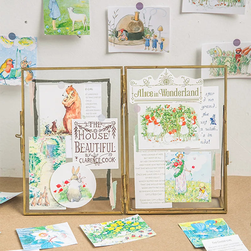 60Pcs/lot Retro Sweet Girl Stickers Scrapbooking Decorative Sticker DIY Diary Album Stick Label Kawaii Stationery (ONLINE ORDER ONLY)