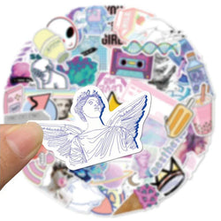 LL-129# Psychedelic Steam Wave Series 50/pcs sticker Laptop collection Gift Home Decor Fridge Styling Mixed Stickers (Online Order Only)