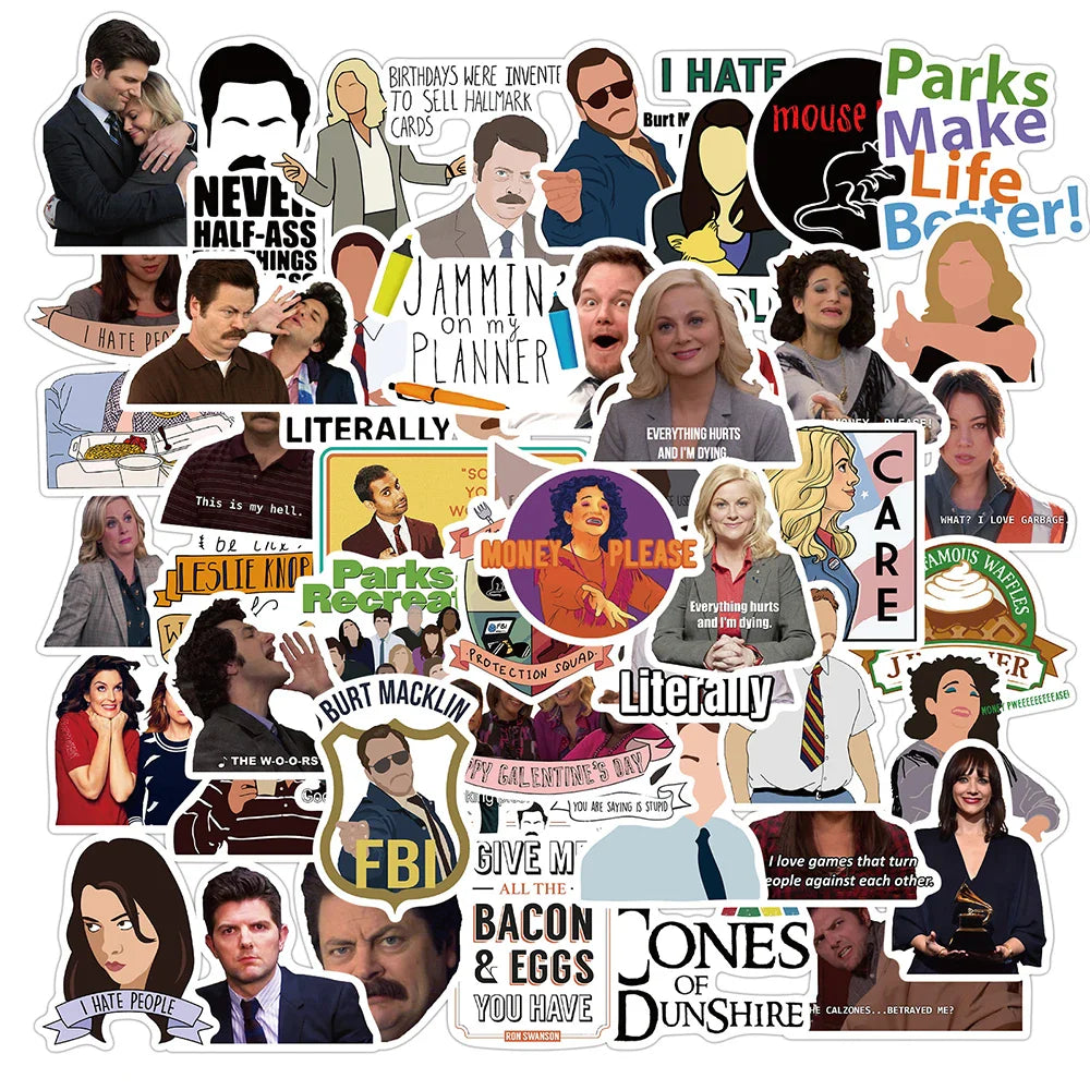Parks and Recreation TV Show Sticker Packs (ONLINE ORDER ONLY)