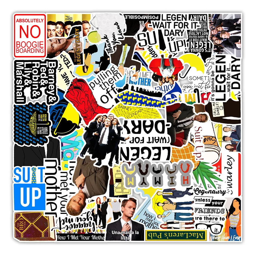 10/30/50PCS TV Show “How I Met Your Mother” Sticker Packs (ONLINE ORDER ONLY)