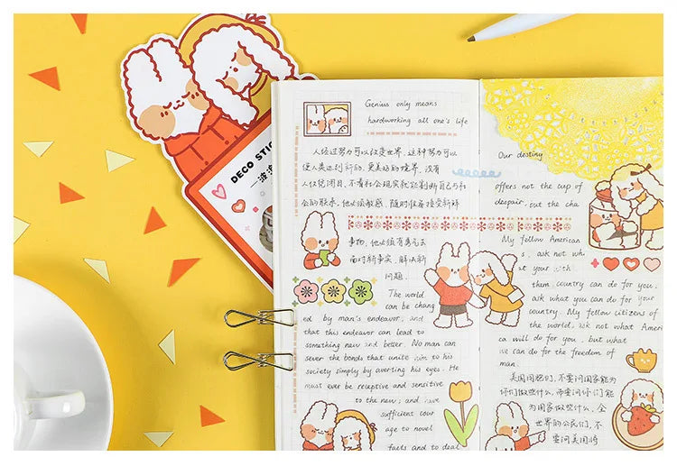 40Pcs/lot Kawaii Crimp Animal Series Decoration Sticker DIY Scrapbooking Label Diary Album Sticker Escolar Cute Stationery Gift (Online Order Only)