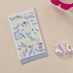 Korean ins Hot Stamping Love Ribbon Stickers Hand Account Decor DIY Collage Material Stationery Sticker Diary Album Decoration (ONLINE ORDER ONLY)
