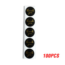 100-500pcs Black Handmade With Love 1 Inch Baking Label Wedding Sticker Party Label Decoration Envelope Seal Stationery Sticker (Online Order Only)