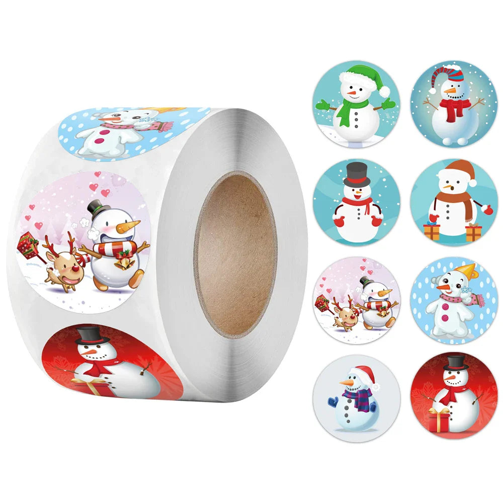 Christmas Sticker Cartoon Christmas Tree Santa Claus Design Paper Label Merry Christmas Cute Stickers Stationery Stickers (ONLINE ORDER ONLY)