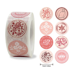 100-500pcs Envelope Seal Labels with 8 Flower Patterns Stickers Self Adhesive Sticker Labels for Party Decor,Birthday,Wedding (ONLINE ORDER ONLY)