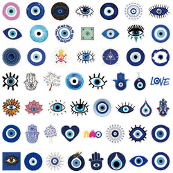 10/30/50pcs Cool Turkish Evil Eye Graffiti Stickers Aesthetic Cartoon Decals Kids Toy DIY Diary Laptop Luggage Phone Car Sticker (ONLINE ORDER ONLY)