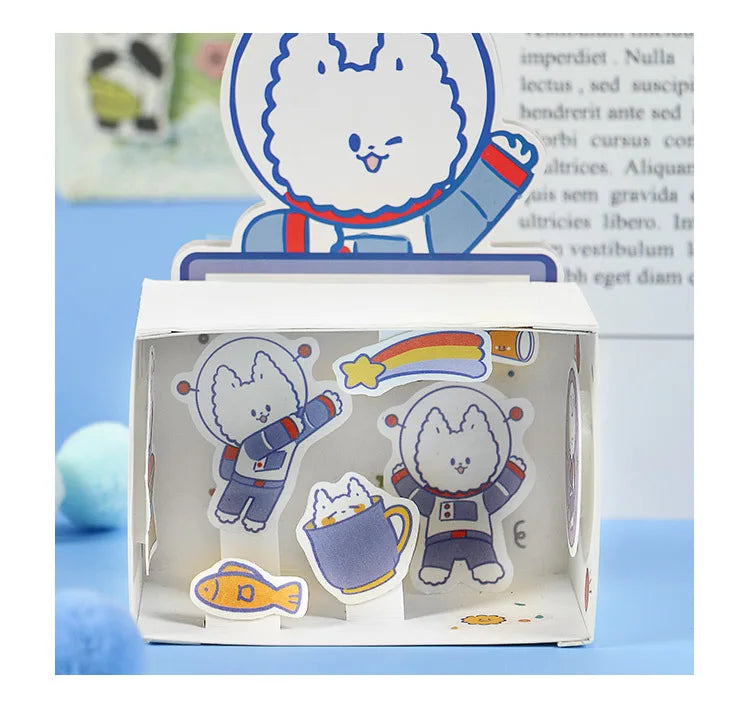 40Pcs/lot Kawaii Crimp Animal Series Decoration Sticker DIY Scrapbooking Label Diary Album Sticker Escolar Cute Stationery Gift (Online Order Only)