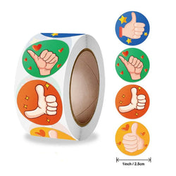 Round Stickers 500pcs Paper Adhesive Labels For Festival, Baby Shower Party Decorative Envelope Seal Gift Wrap (ONLINE ORDER ONLY)