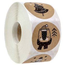 100-500Pcs Merry Christmas Sticker Christmas Party Holiday Decoration Gift Sealing Glue Baking Packaging Sticker Label 1inch (ONLINE ORDER ONLY)