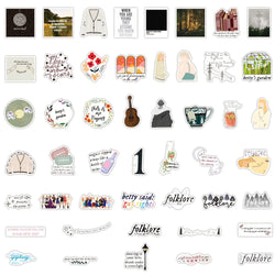 10/30/50PCS Alison Swift Taylor Folk Song Graffiti Stickers Aesthetic Motorcycle Laptop Guitar Phone Diary Waterproof Sticker (Online Order Only)