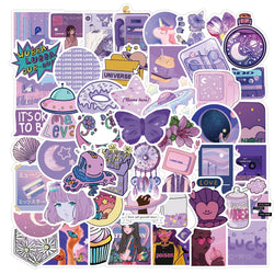 10/30/50PCS Cute Cartoon Purple INS Style Girl Graffiti Stickers Laptop Snowboard Luggage Fridge DIY Decal Kid Toy Cool Sticker (ONLINE ORDER ONLY)