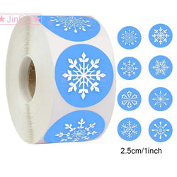 500pcs Merry Christmas Stickers Roll Round Holiday Label Stickers Christmas Envelope Stickers for Cards, Presents, Bag,Gift Box (ONLINE ORDER ONLY)