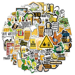 Funny Beer Graffiti Stickers Pack - Waterproof for Skateboard, Guitar, Laptop, Luggage, Car, Motorcycle, Kid Toy (Online Order Only)