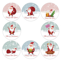 100-500Pcs Merry Christmas Stickers Festival Gift Packaging Seal Labels for New year decor, Greeting cards, Candy bags Stickers (ONLINE ORDER ONLY)