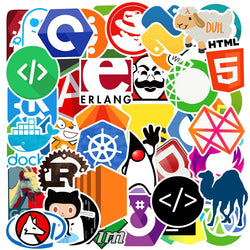 10/30/50/100pcs Programming Graffiti Stickers DIY Phone Car Laptop Helmet Skateboard Computer Waterproof Sticker Decals Kid Toy (ONLINE ORDER ONLY)