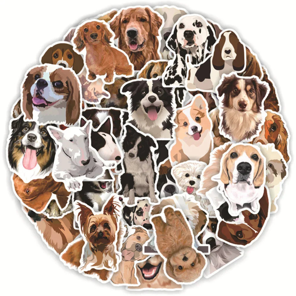 Cute Dog Stickers 10/30/50pcs Cartoon Animal Decals Waterproof for Kids (ONLINE ORDER ONLY)
