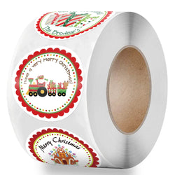100-500pcs Christmas Stickers Roll Cartoons Gift Cards Party Package Cute Santa Label Sealing Decor Party Decorative Stickers (ONLINE ORDER ONLY)