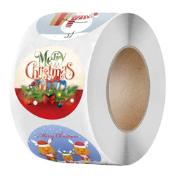 100-500Pcs Merry Christmas Socks Tree Label Stickers for Gift Card Package Wrapping Festival Party Baking Small Business 1 Inch (ONLINE ORDER ONLY)