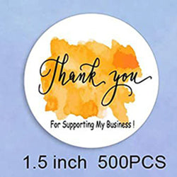 500Pcs/roll THANK YOU Stickers Four Color Business Card Set Customer Business Sealing Sticker Labels Birthday Wedding Gifts Card (ONLINE ORDER ONLY)
