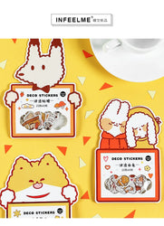 40Pcs/lot Kawaii Crimp Animal Series Decoration Sticker DIY Scrapbooking Label Diary Album Sticker Escolar Cute Stationery Gift (Online Order Only)