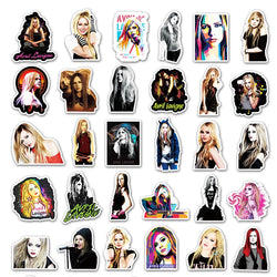 10/30/50PCS Singer Avril Lavigne Stickers DIY Phone Laptop Luggage Guitar Wall Notebook Car Graffiti Decal Toy Sticker for Kids (ONLINE ORDER ONLY)