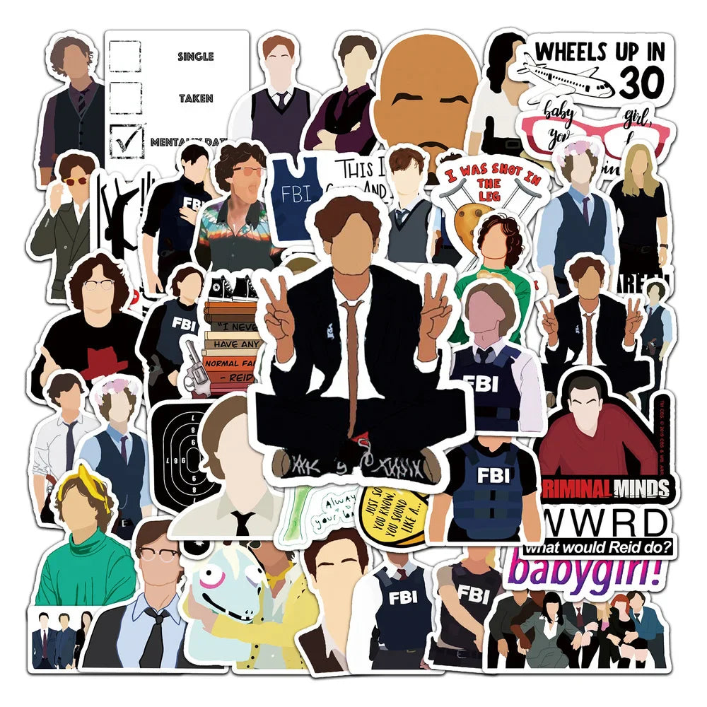 10/50PCS Classic TV Show Criminal Minds Stickers Laptop DIY Motorcycle Luggage Phone Guitar Skateboard Cool Sticker Decals Toys (ONLINE ORDER ONLY)
