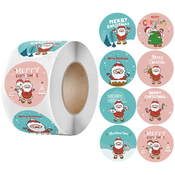 100-500Pcs Merry Christmas Stickers Festival Gift Packaging Seal Labels for New year decor, Greeting cards, Candy bags Stickers (ONLINE ORDER ONLY)