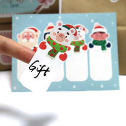 20-80Pcs Fashion Cartoon Cute Merry Christmas Stickers Labels For Gift Decorative Package Wrapping Gift Box 7*2.5CM (ONLINE ORDER ONLY)