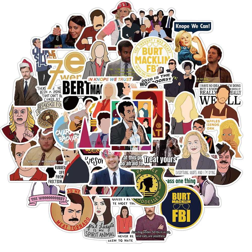 Parks and Recreation TV Show Sticker Packs (ONLINE ORDER ONLY)