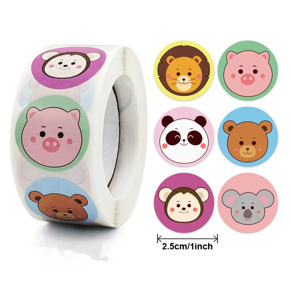 Unicorn Sticker Animal Reward Sticker Children Cute Pattern School Teacher Supplies 500pcs Inch Cute Encouragement Sticker (Online Order Only)