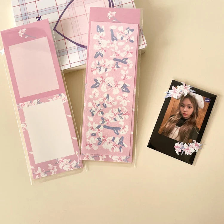 Beautiful Lily Flower Sticker Idol Card DIY Scrapbooking Decorative Sticker DIY Diary Album Stick Label Korean Kawaii Stationery (Online Order Only)