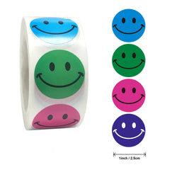 Smile Face Sticker 500 Pcs/roll For Kids Reward Sticker Yellow Dots Labels Happy Smile Face Expression Sticker Kids Toys (ONLINE ORDER ONLY)