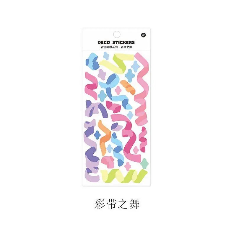 Colorful Fantasy Series Sticker Scrapbooking Decorative Sticker DIY Diary Album Stick Label INS Kawaii Stationery (ONLINE ORDER ONLY)