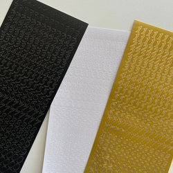 Stamping Gold Silver Number Stickers Korean Ins Hand Account Photo Album Creative DIY Deco Material Stickers Stationery (Online Order Only)