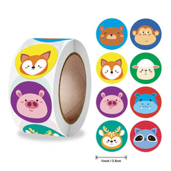 Stickers 500 Pcs/roll Teacher Rewards And Encourages Children Toys Cute Animal Stickers Sealing Stickers (ONLINE ORDER ONLY)