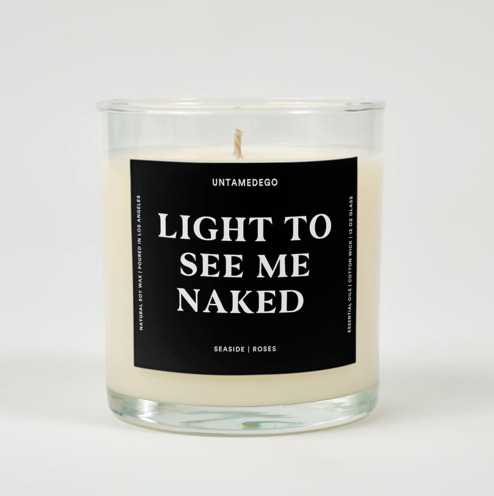 Light To See Me Naked Glass Candle (ONLINE ORDER ONLY)