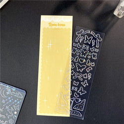 Ins Creative Laser Hot Stamping Sticker Butterfly Whale Stickers Idol Card Hand Account Decoration Stickers Kawaii Stationery (ONLINE ORDER ONLY)