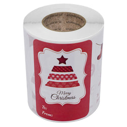 250pcs/roll Colored Christmas Stamp Design Kraft Seal Sticker Kraft Paper Material Stick DIY Multifunction Gift Sticker (ONLINE ORDER ONLY)