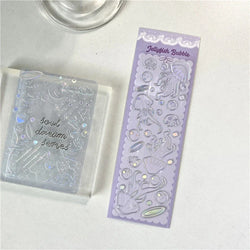 Ins Creative Laser Hot Stamping Sticker Butterfly Whale Stickers Idol Card Hand Account Decoration Stickers Kawaii Stationery (ONLINE ORDER ONLY)