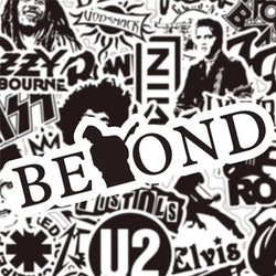 10/30/50PCS Cool Black and White Rock Band Logo Waterproof Stickers Decals Skateboard Guitar Motorcycle Phone Graffiti Sticker (ONLINE ORDER ONLY)