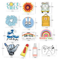 35pcs 100% Vinyl Cute Nature VSCO Girl Stickers for Water Bottles Waterproof Aesthetic Stickers for Girls Laptop Decals (ONLINE ORDER ONLY)
