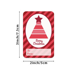 250Pcs Per Roll Santa Cartoon Elk Sticker Christmas Gift Tag Stickers Designs For Presents Wrapping Paper And Envelope Sticker (Online Order Only)