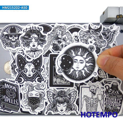 50Pieces Fantasy Art Decals Gothic Totem Witch Skull Demon Funny Stickers for Phone Luggage Guitar Car Motorcycle Laptop Sticker (ONLINE ORDER ONLY)