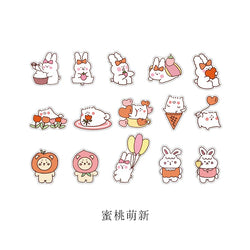 15Pcs/lot Cute Rabbit Bear Stickers PET Scrapbooking Stickers Decorative Ablum Diary For Children Stationery (ONLINE ORDER ONLY)