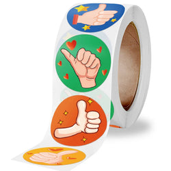 500 Pcs 1inch Praise Praise Thumbs Up Stickers Roll for Envelope Praise Reward Student Work Label Stationery Seal Lable (ONLINE ORDER ONLY)