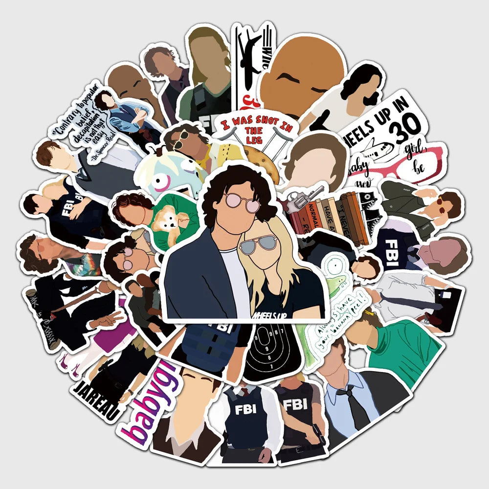 10/50PCS Classic TV Show Criminal Minds Stickers Laptop DIY Motorcycle Luggage Phone Guitar Skateboard Cool Sticker Decals Toys (ONLINE ORDER ONLY)