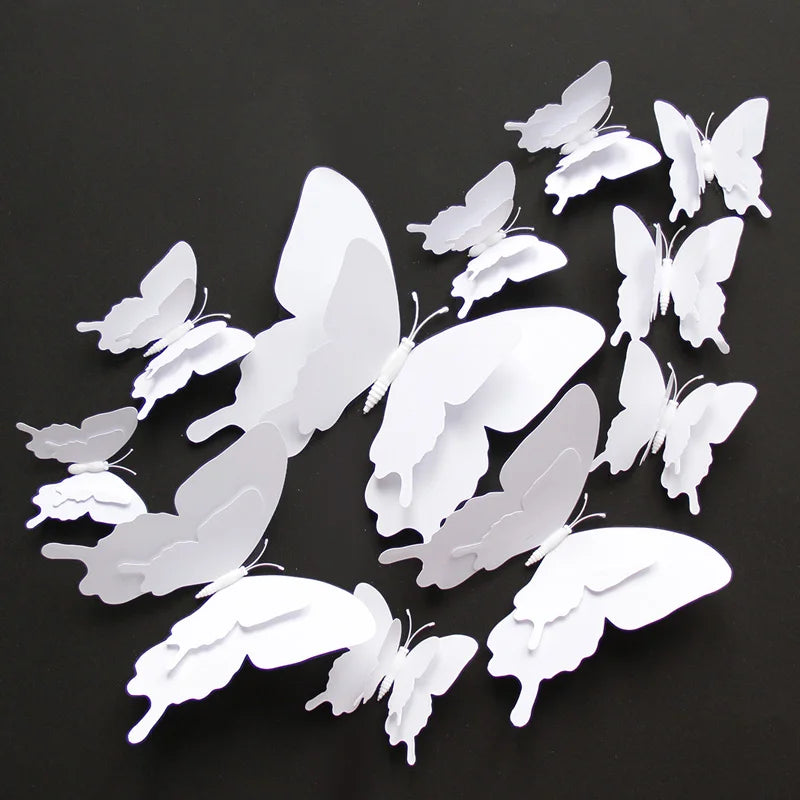 3D Pterosaur Butterfly Wall Stickers Set - 12pcs Magnet Fridge Decor (ONLINE ORDER ONLY)