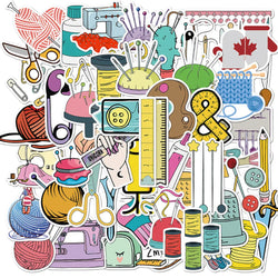 Cartoon Sewing Machine Stickers Waterproof DIY Decals for Kids (Online Order Only)